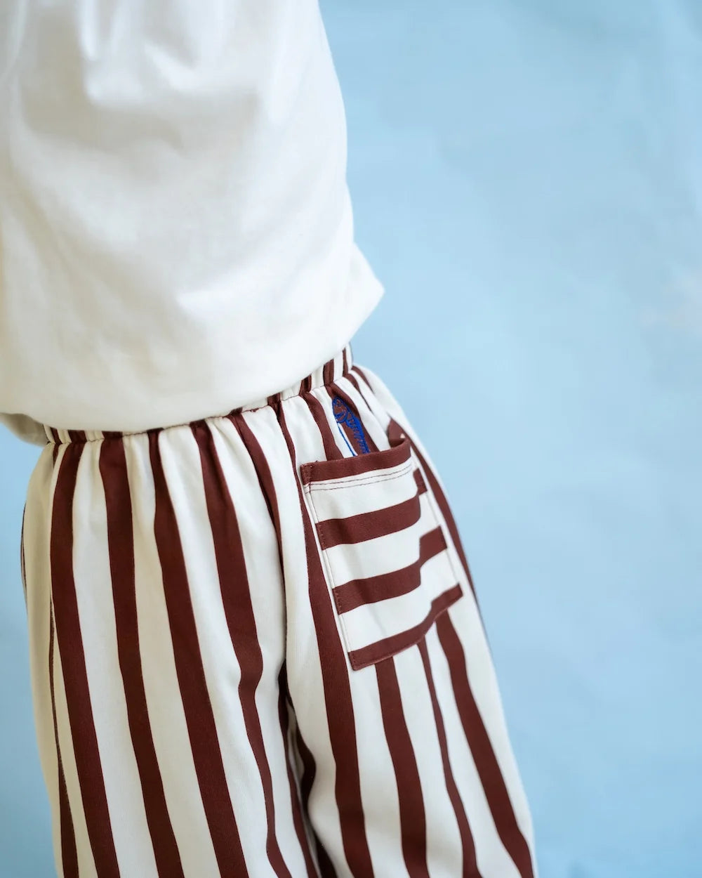 Grown Clothing - Organic French Terry Striped Pants / Maroon