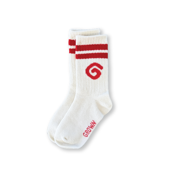 Grown Clothing - Swirl Cotton Socks / Milk