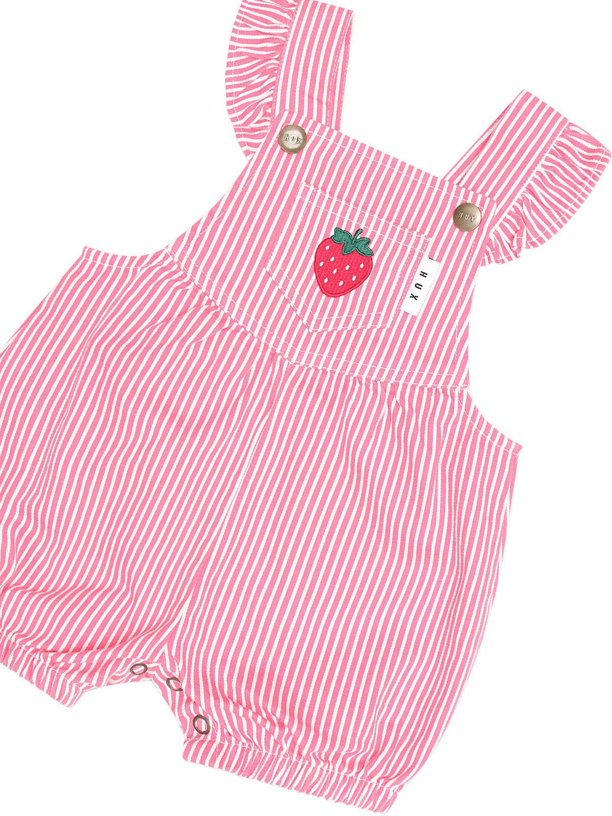 Huxbaby - Strawberry EMB Stripe Playsuit