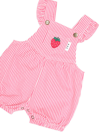 Huxbaby - Strawberry EMB Stripe Playsuit