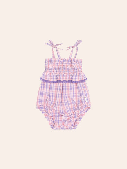 Huxbaby - Tropical Check Tie Romper