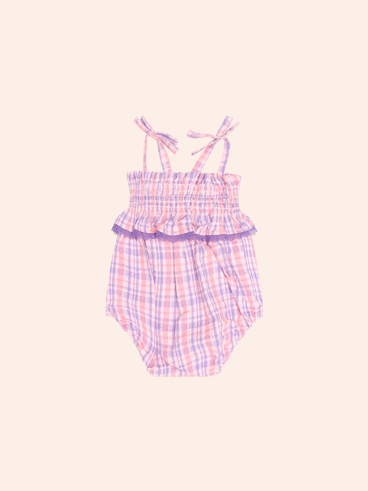 Huxbaby - Tropical Check Tie Romper