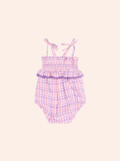 Huxbaby - Tropical Check Tie Romper