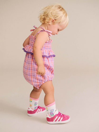 Huxbaby - Tropical Check Tie Romper