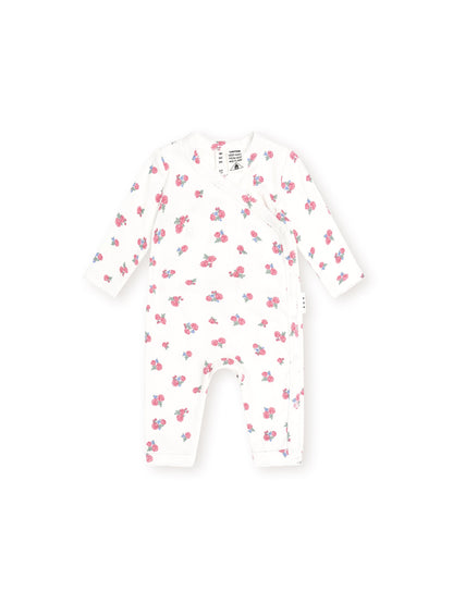 Huxbaby - Floral Pointelle Kimono Romper