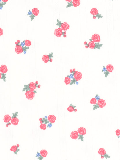 Huxbaby - Floral Pointelle Kimono Romper