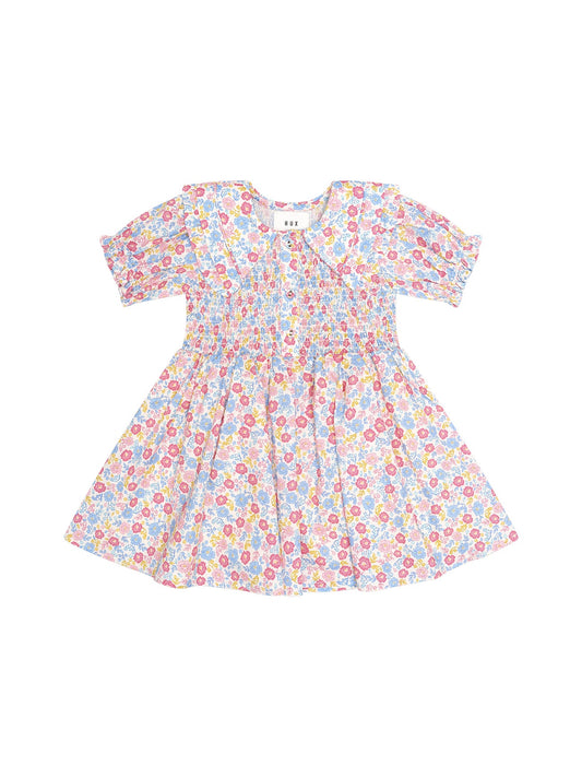 Huxbaby - Vintage Floral Shirred Collar Dress
