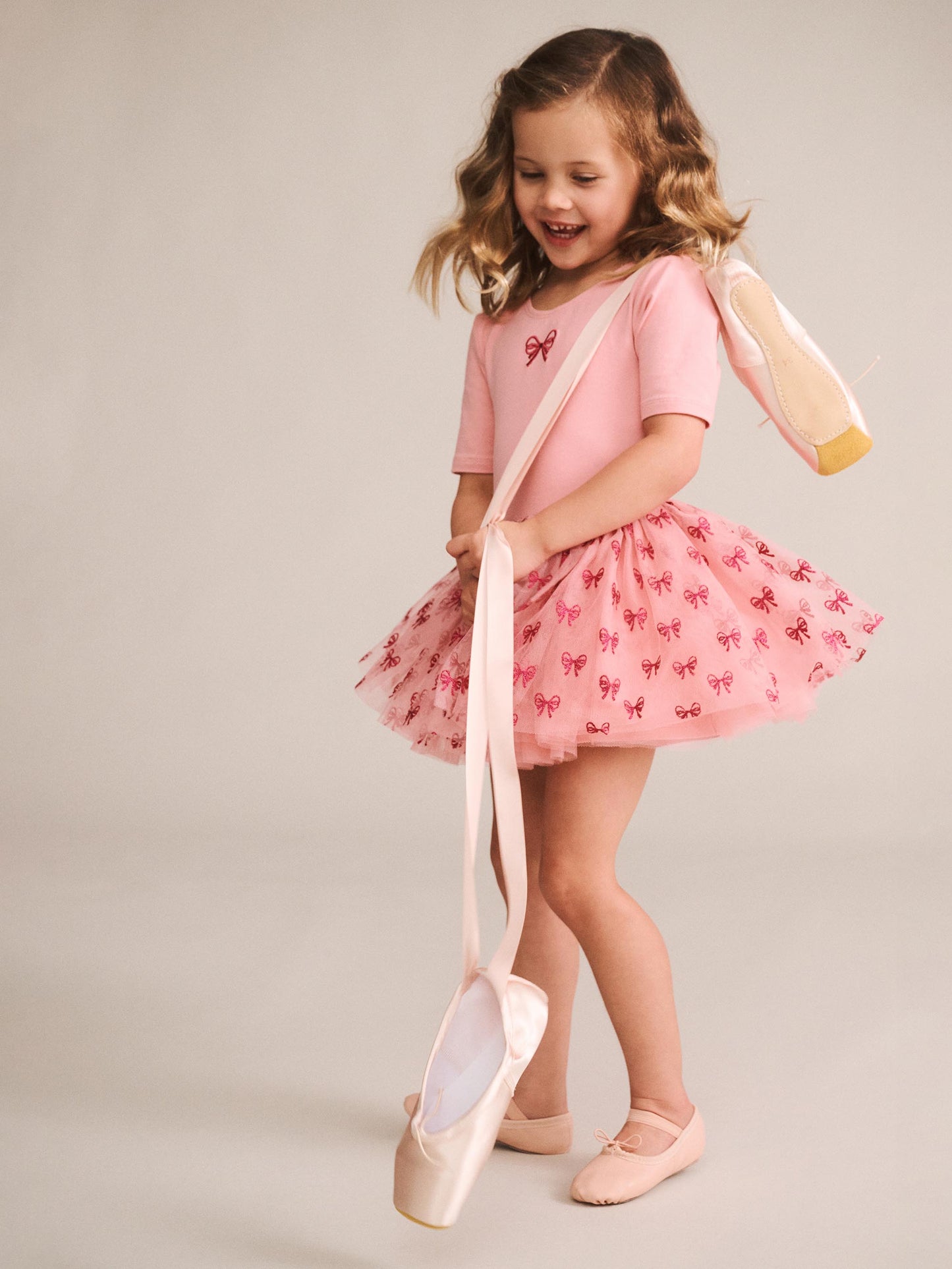 Huxbaby - Glitter Bow Tutu Tulle Dress