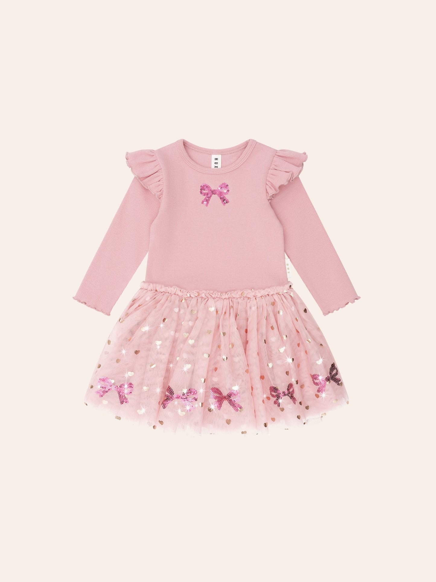 Huxbaby - Sequin Bow Tulle Dress