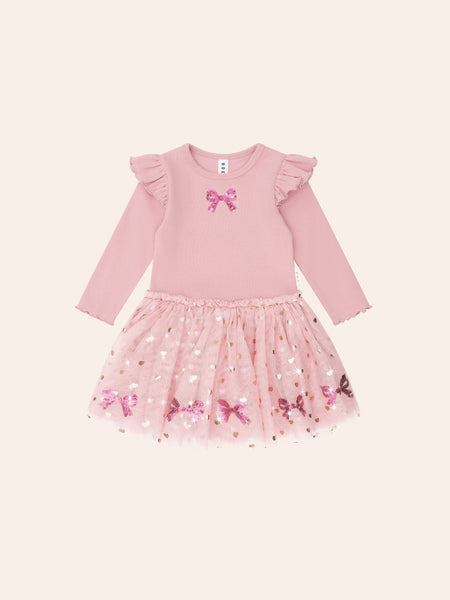 Huxbaby - Sequin Bow Tulle Dress