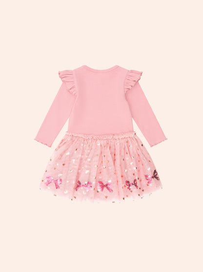 Huxbaby - Sequin Bow Tulle Dress