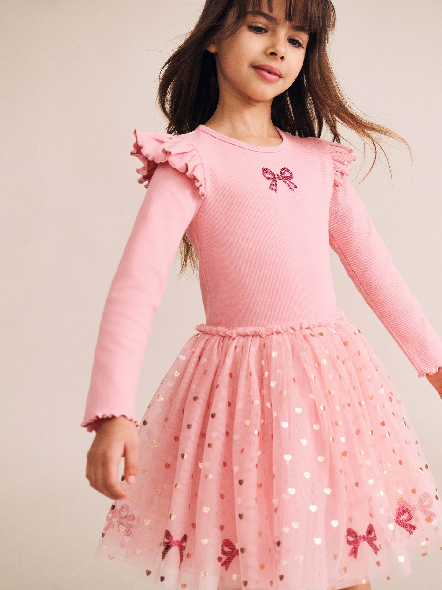 Huxbaby - Sequin Bow Tulle Dress