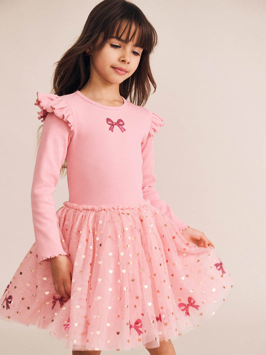 Huxbaby - Sequin Bow Tulle Dress