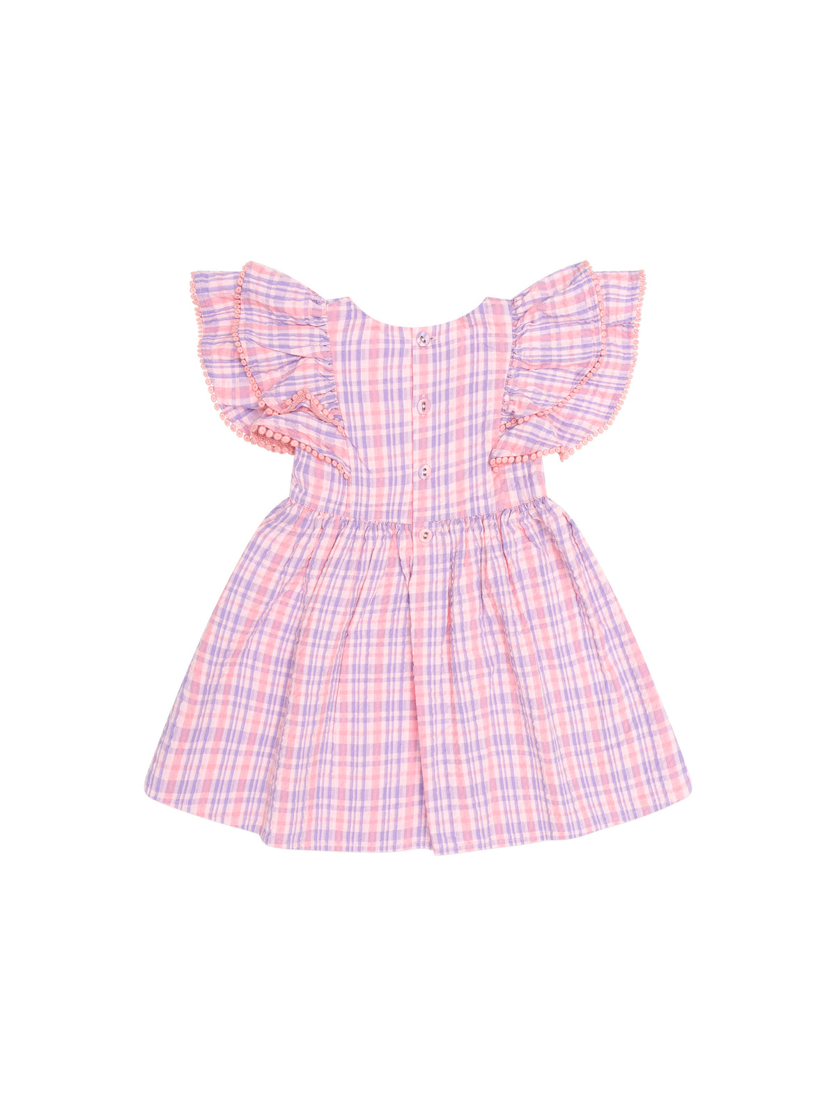 Huxbaby - Floral EMB Tropical Check Dress