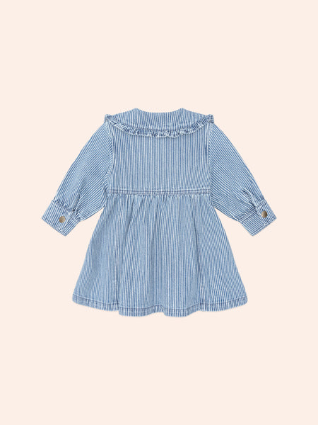 Huxbaby - Vintage Bow Collar Denim Dress