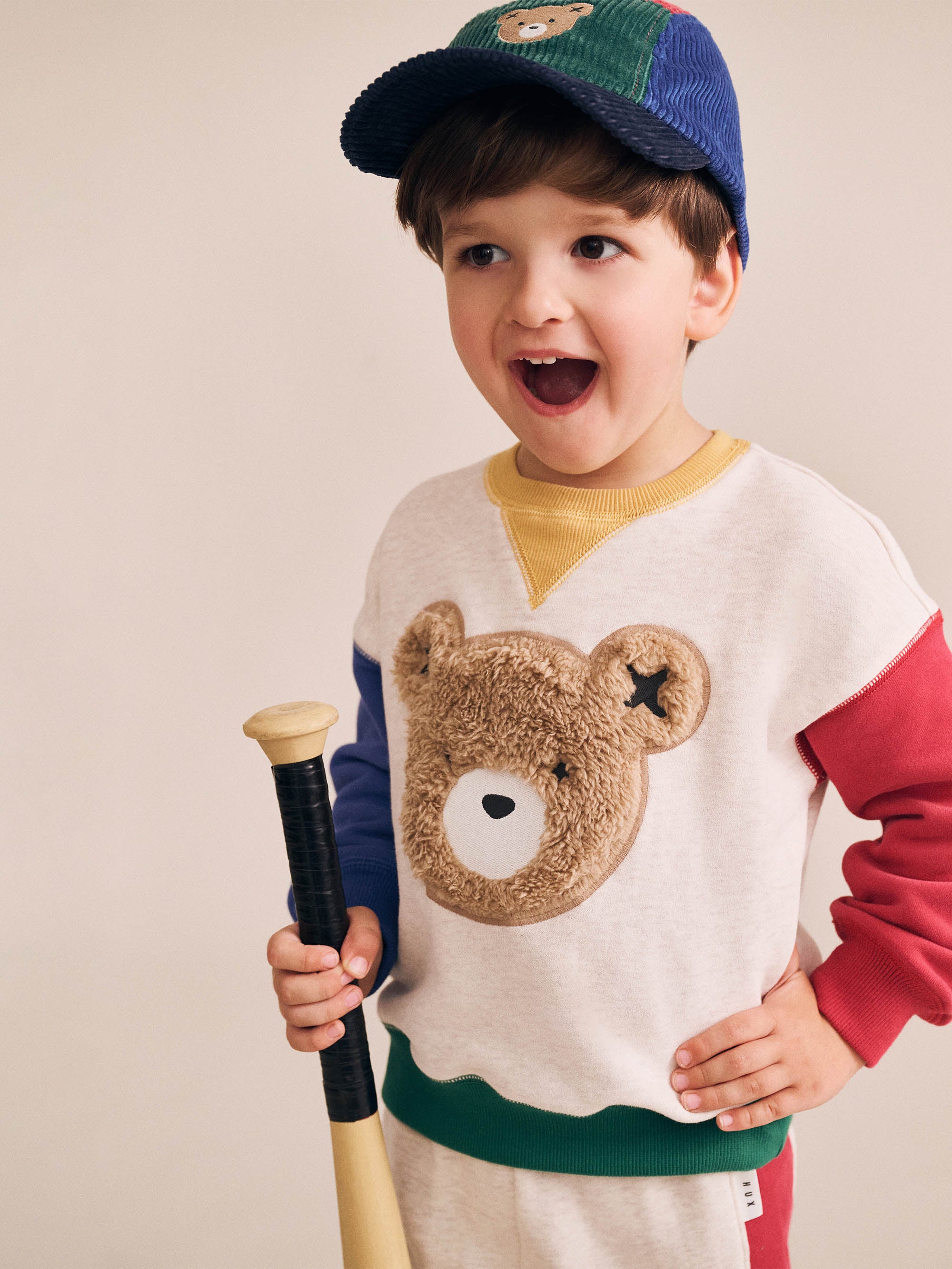 Huxbaby - Furry Huxbear Colour Block Sweatshirt