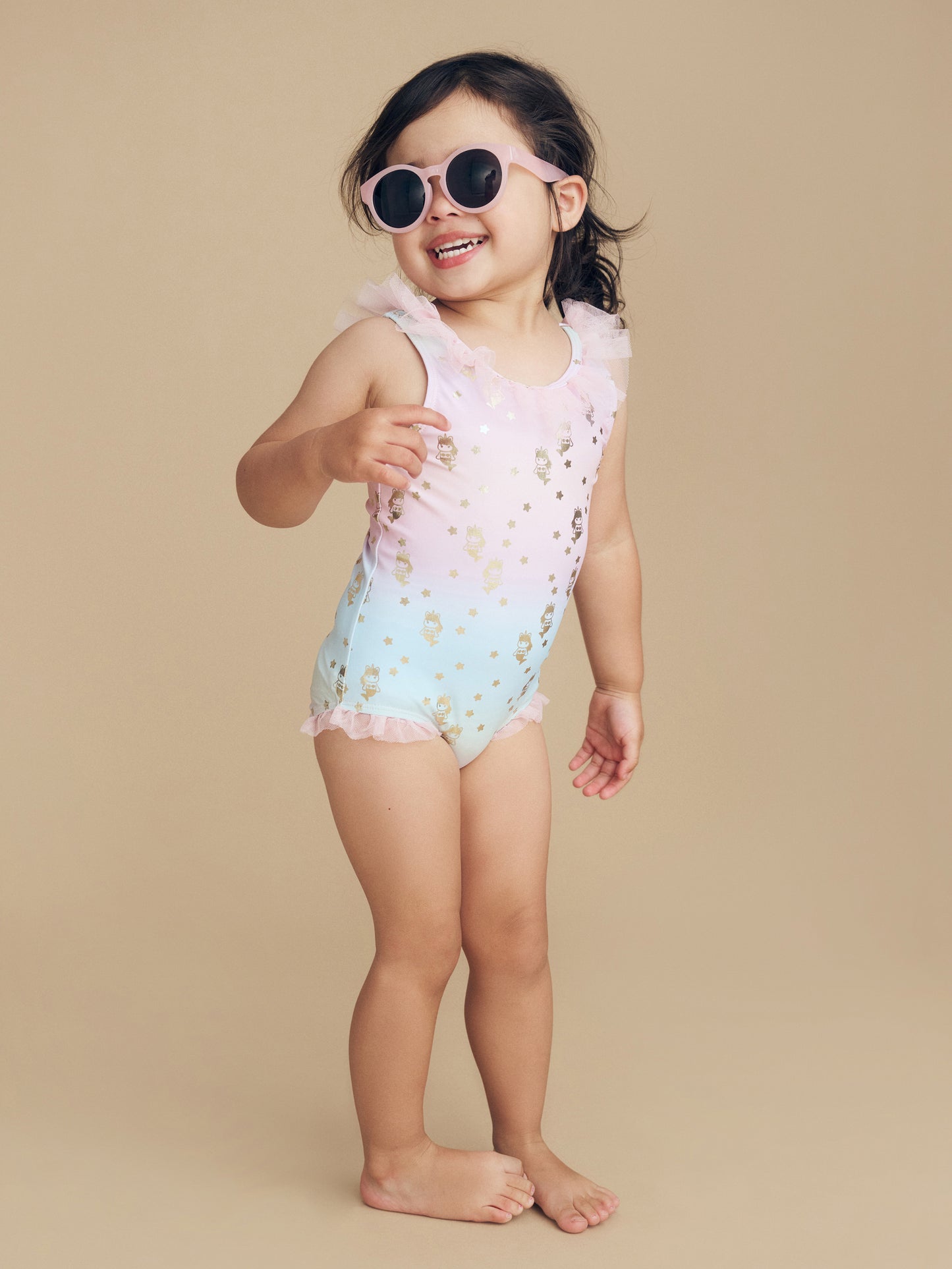 Huxbaby - star mermaid flounce swimsuit
