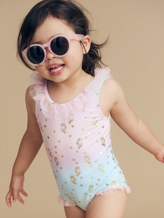 Huxbaby - star mermaid flounce swimsuit