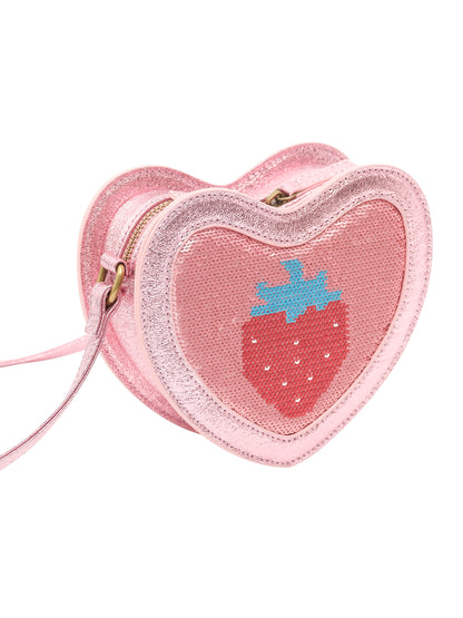 Huxbaby - Strawberry Sequin Heart Bag