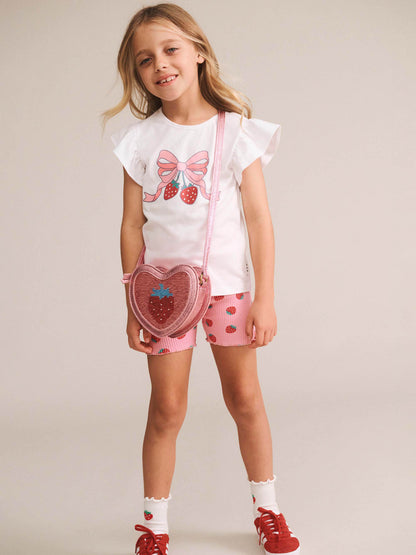 Huxbaby - Strawberry Sequin Heart Bag