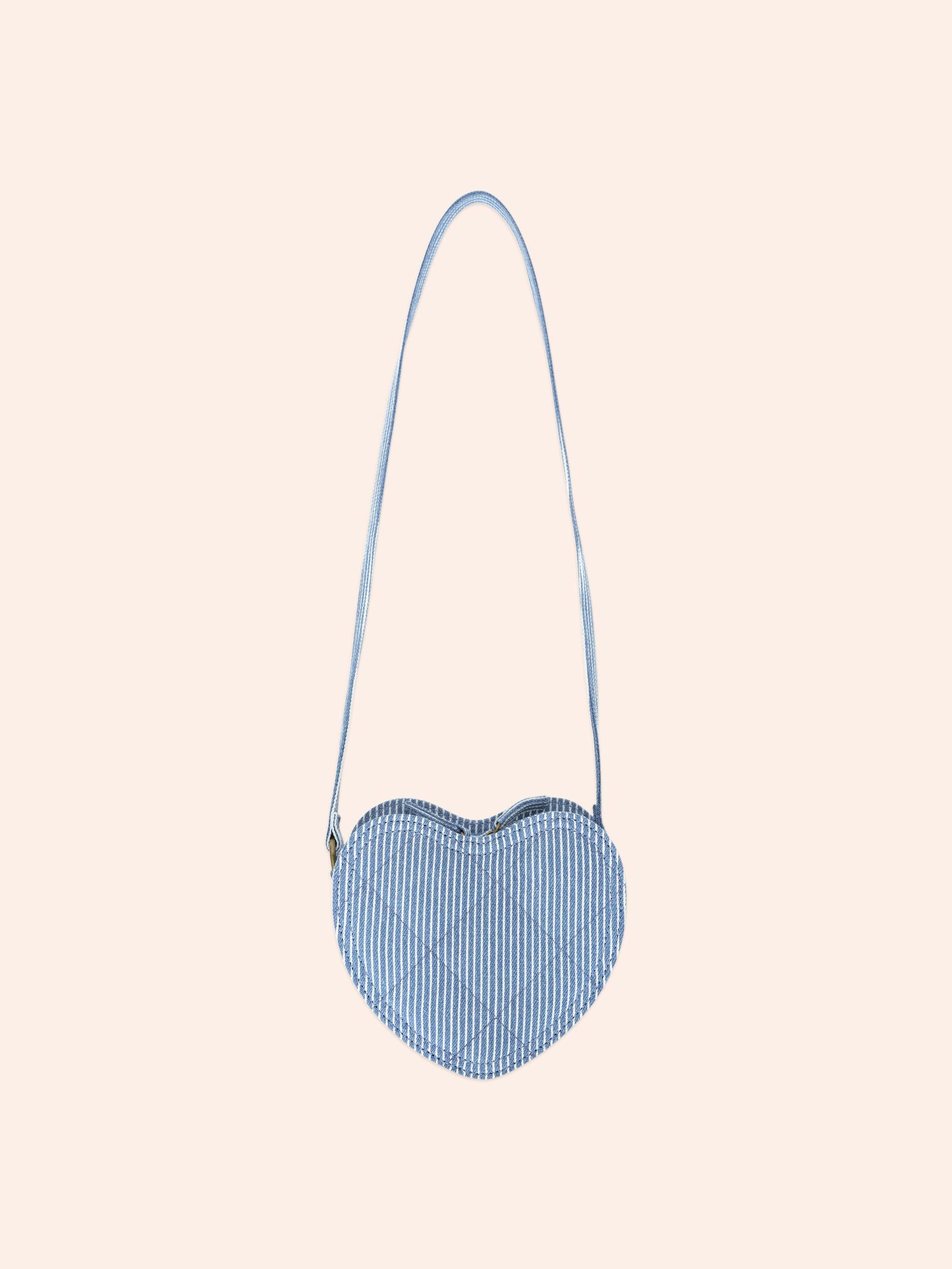 Huxbaby - Stripe Denim Bow Heart Handbag