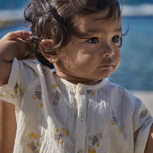 Nature Baby - Short Sleeve Caravan Shirt Muslin / Fish Fable Print