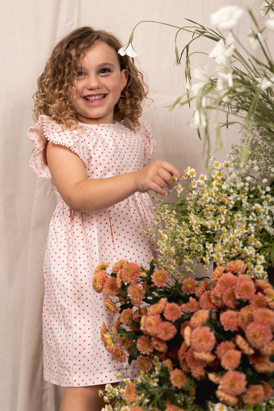 Alex & Ant - Love Dress / Pink & Red Polka Dot