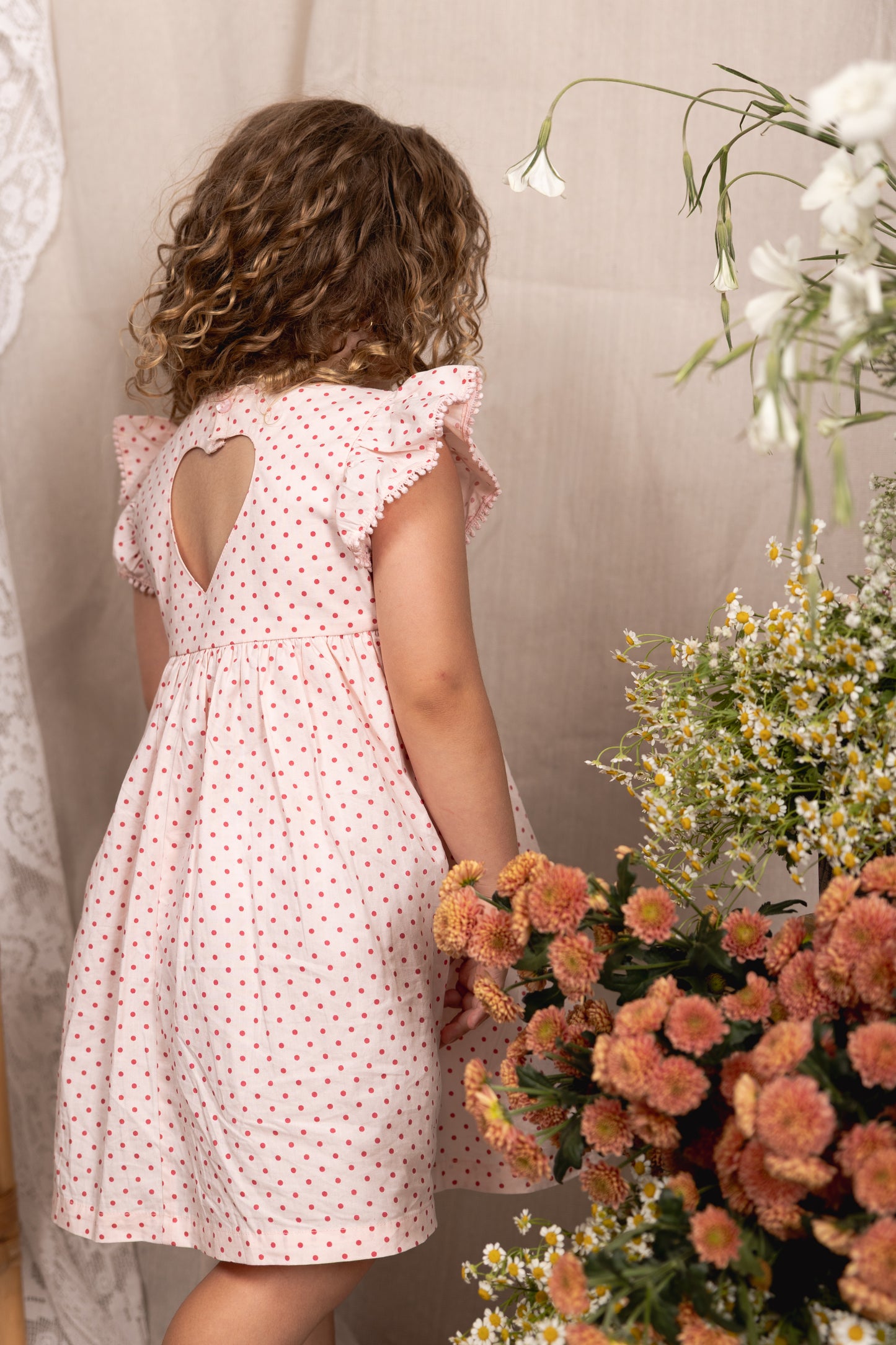 Alex & Ant - Love Dress / Pink & Red Polka Dot