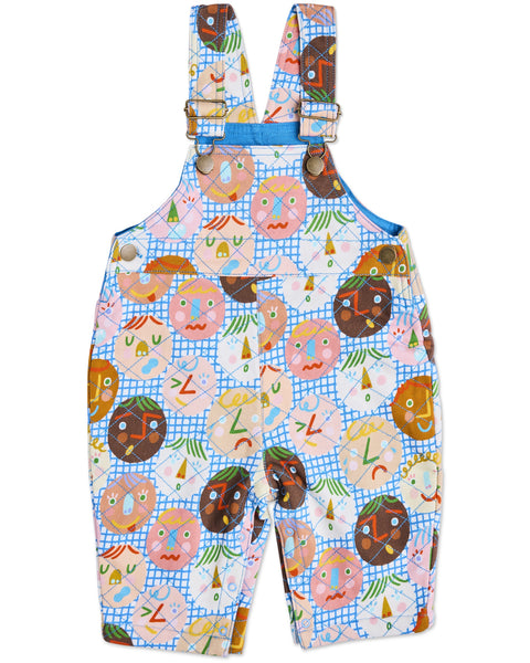 Kip & Co - Baby Organic Cotton Quilted Fleece Overalls / Cheer Up
