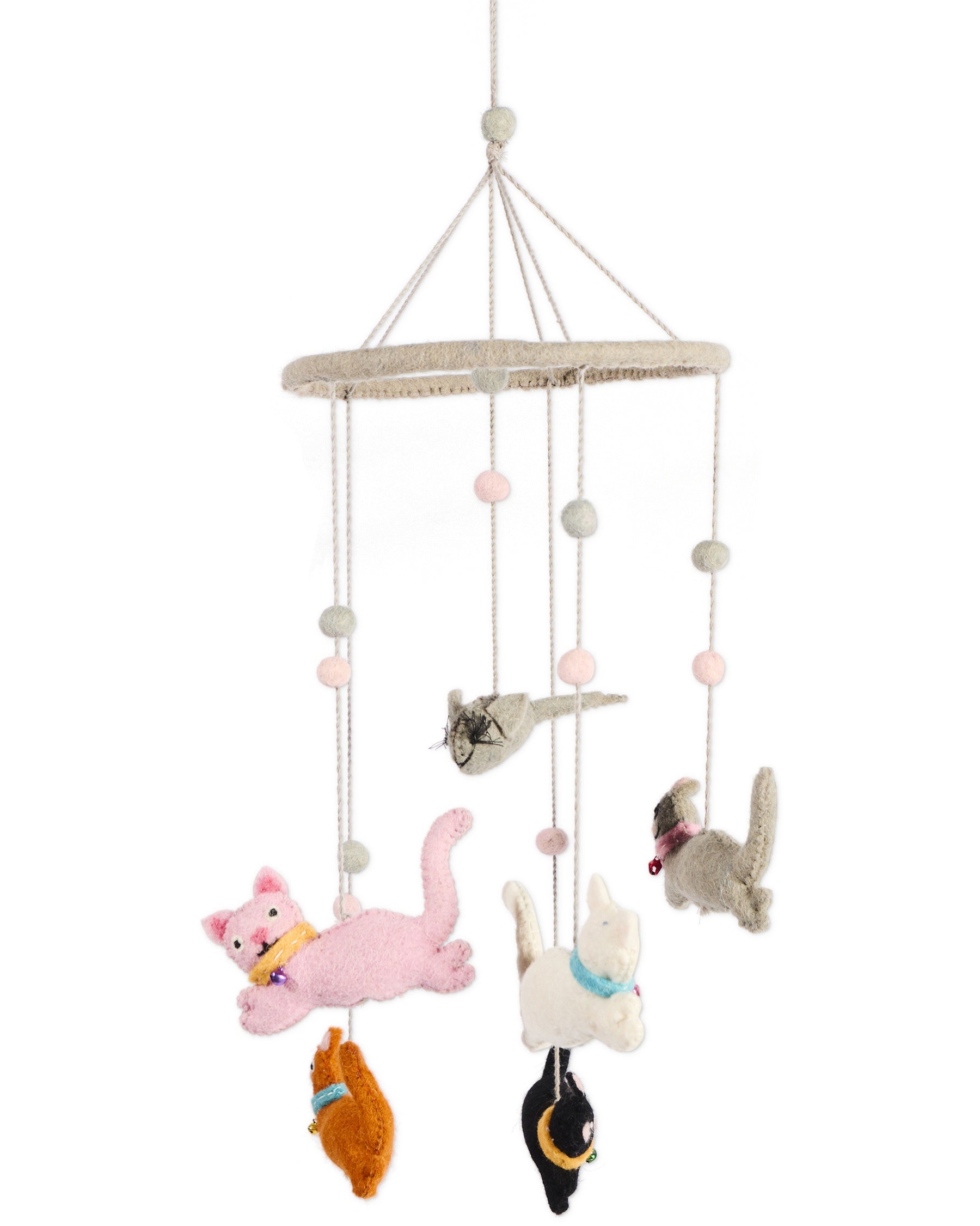 Kip & Co - Felted Wool Mobile / Meow Baby