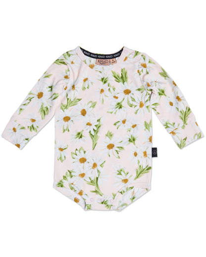 Kip & Co - Organic Long Sleeve Romper / Sweet Daisy