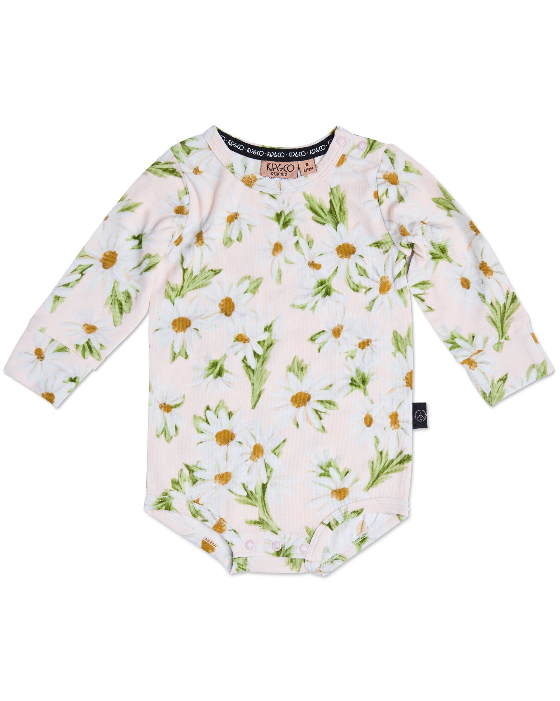 Kip & Co - Organic Long Sleeve Romper / Sweet Daisy