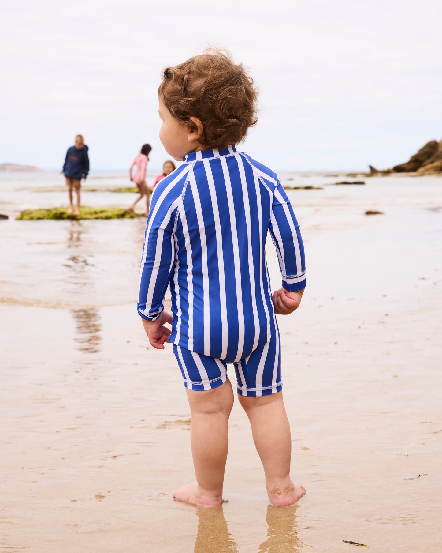 Kip & Co - Blinky Bill Blinky Stripe Baby Long Sleeve Zip Bathers