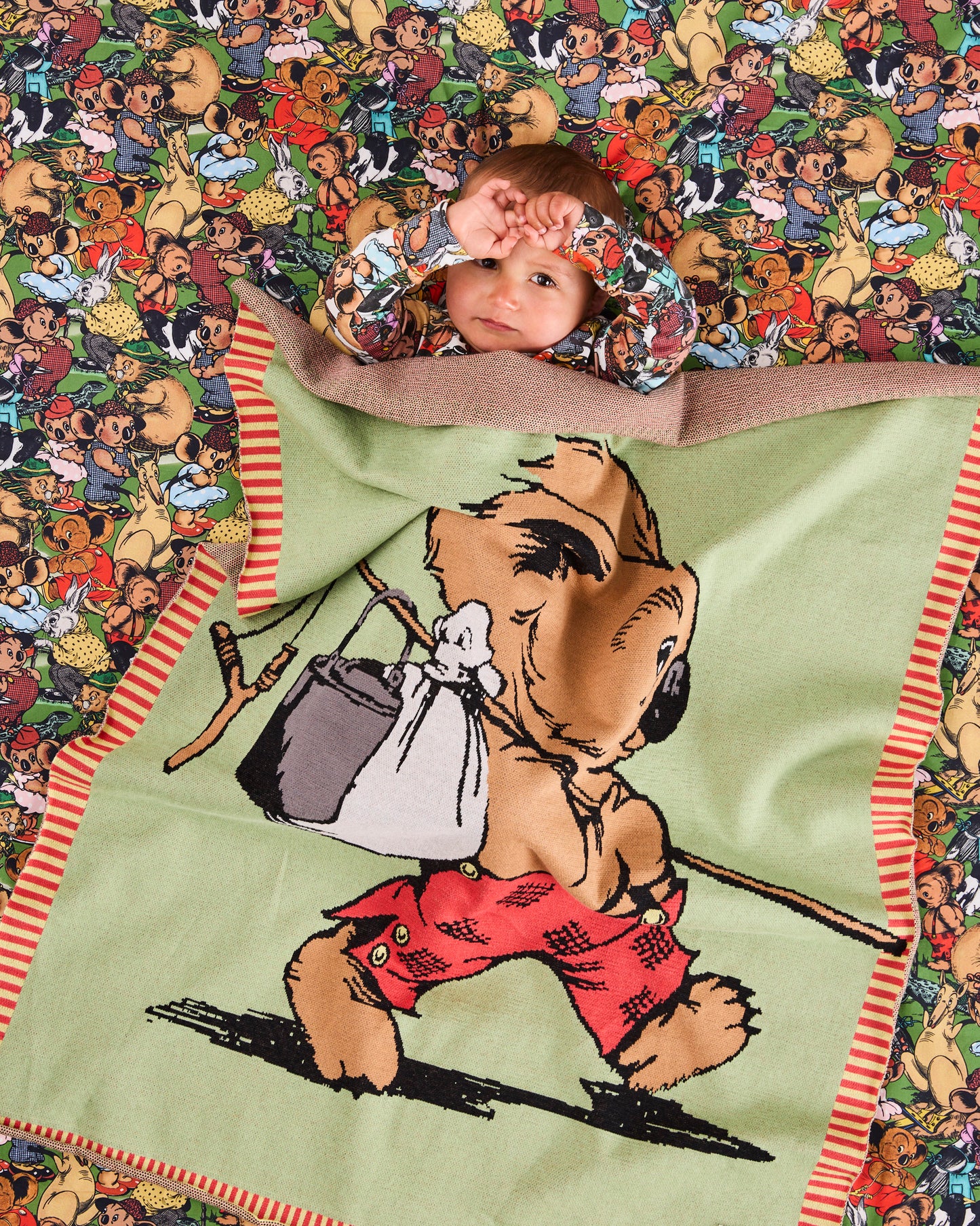 Kip & Co - Blinky Bill Blinky Cotton Knitted Blanket