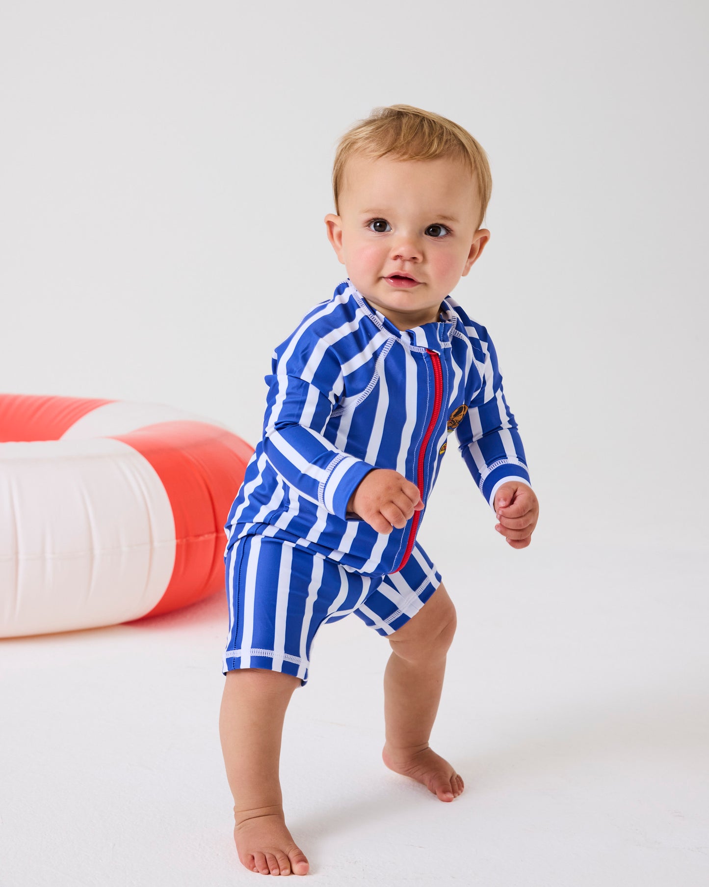 Kip & Co - Blinky Bill Blinky Stripe Baby Long Sleeve Zip Bathers