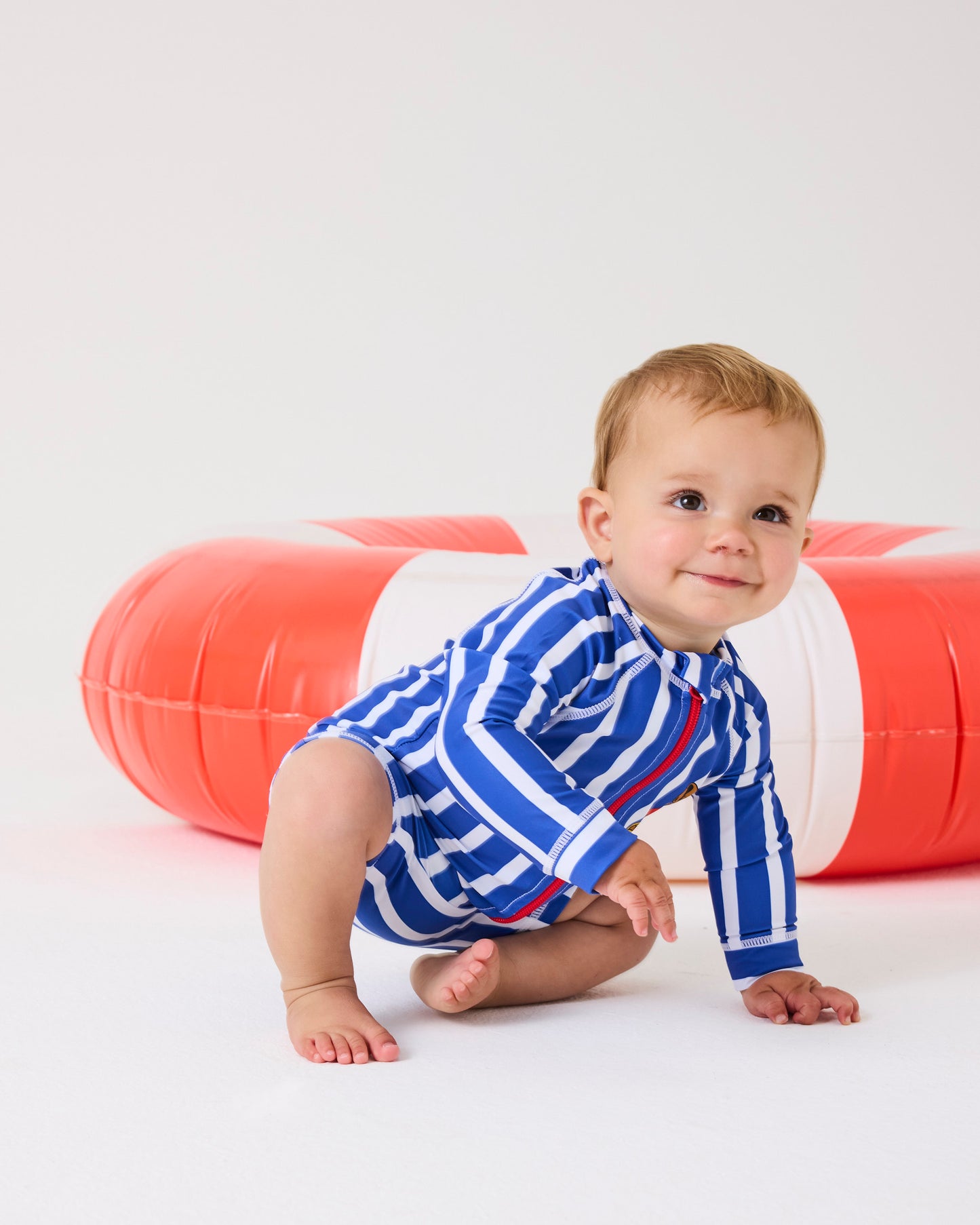 Kip & Co - Blinky Bill Blinky Stripe Baby Long Sleeve Zip Bathers