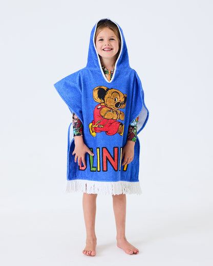 Kip & Co - Blinky Bill Blinky Printed Kids Terry Poncho (Small)