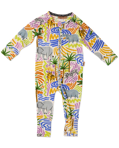 Kip & Co - Organic Long Sleeve Zip Romper / Savannah