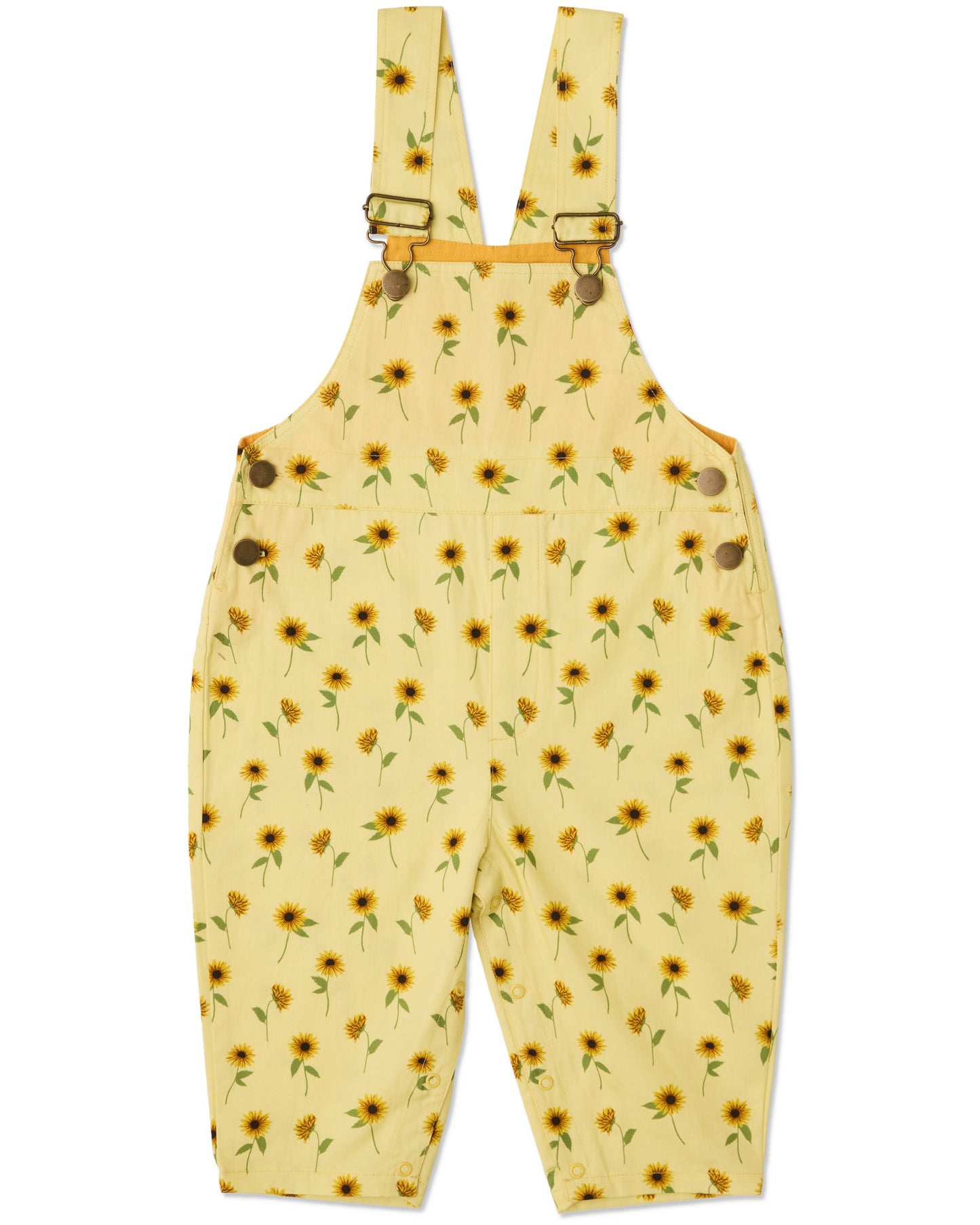 Kip & Co - Baby Cotton Drill Overalls / Sunflower Delight