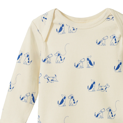 Nature Baby - Long Sleeve Bodysuit / Dog Walk Print