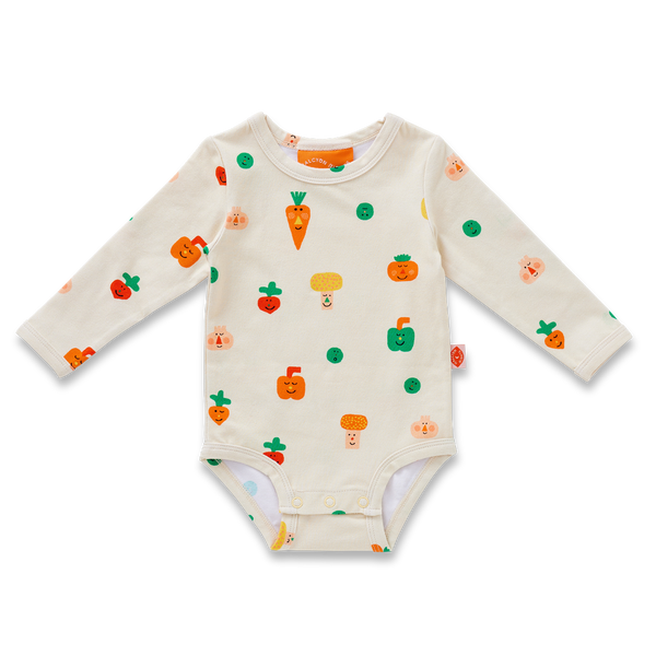Halcyon Nights - Long Sleeve Bodysuit / Teeny Tiny Veg