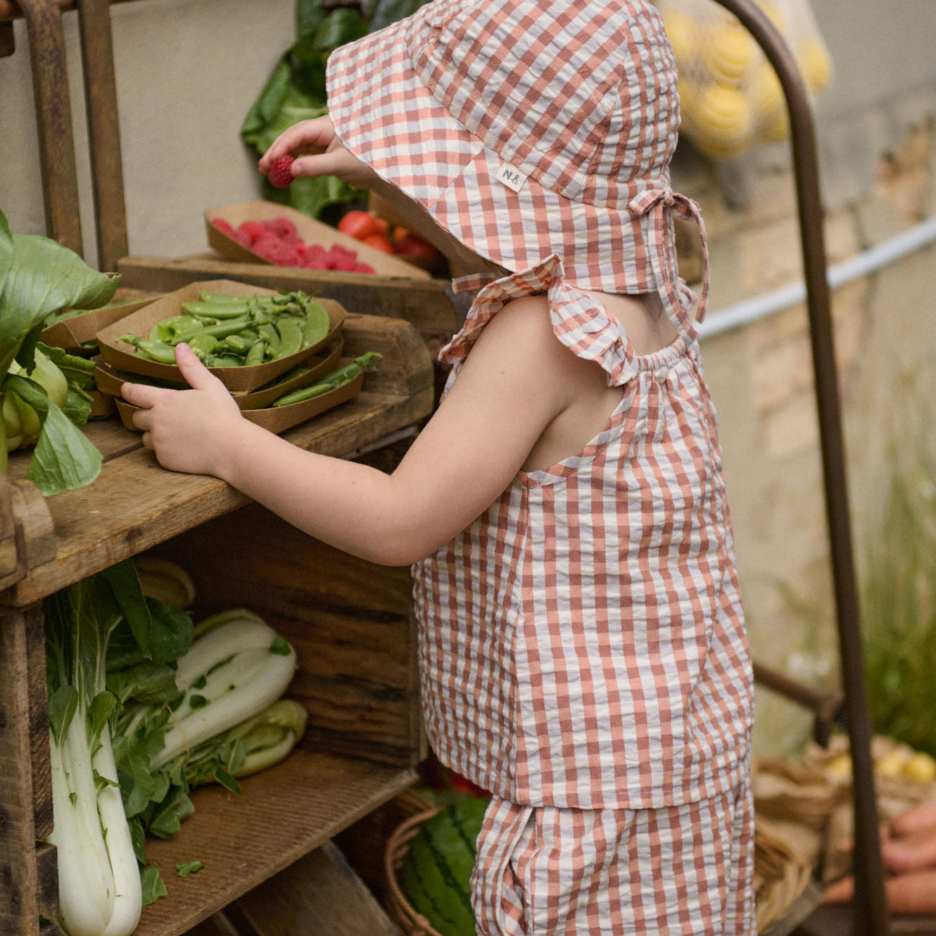 Nature Baby - Petal Top / Dandelion Gingham
