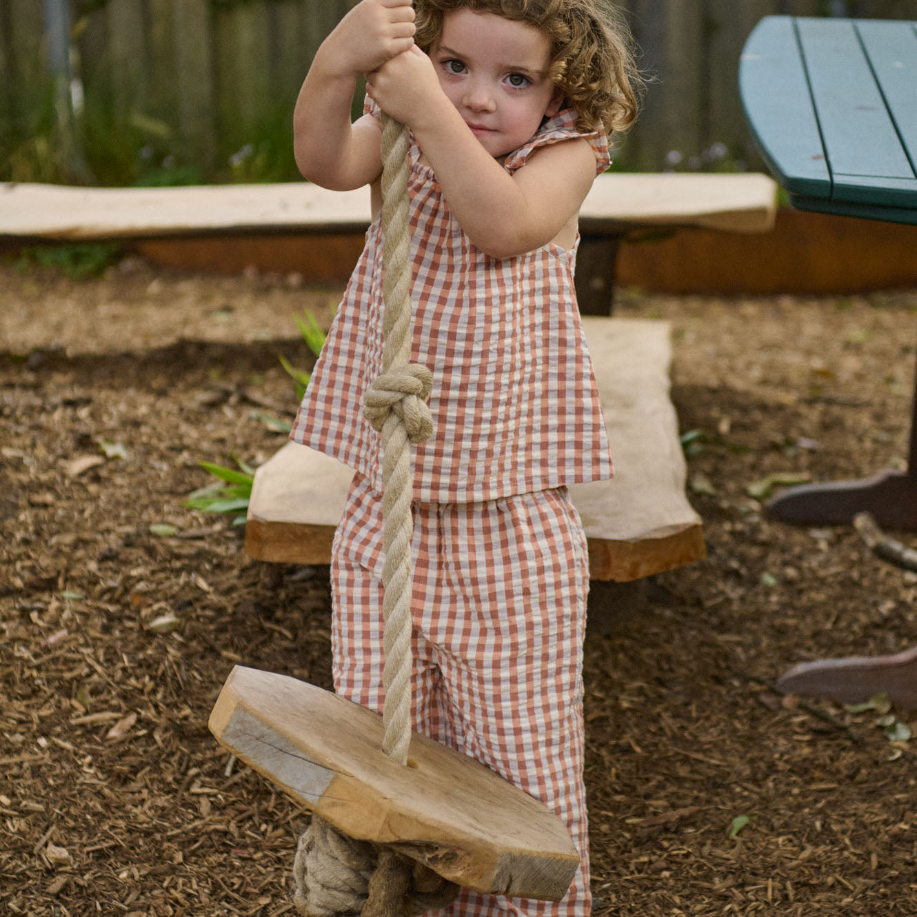 Nature Baby - Petal Top / Dandelion Gingham