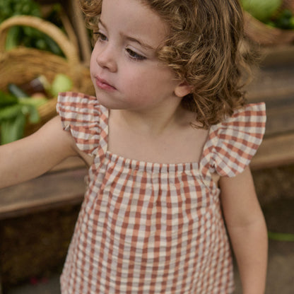 Nature Baby - Petal Top / Dandelion Gingham