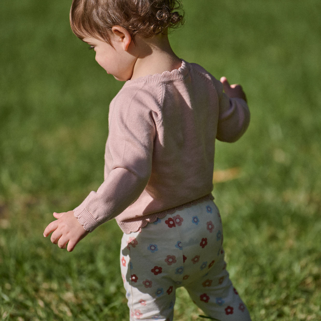 Nature Baby - Leggings / Petite Flora Stamp Print