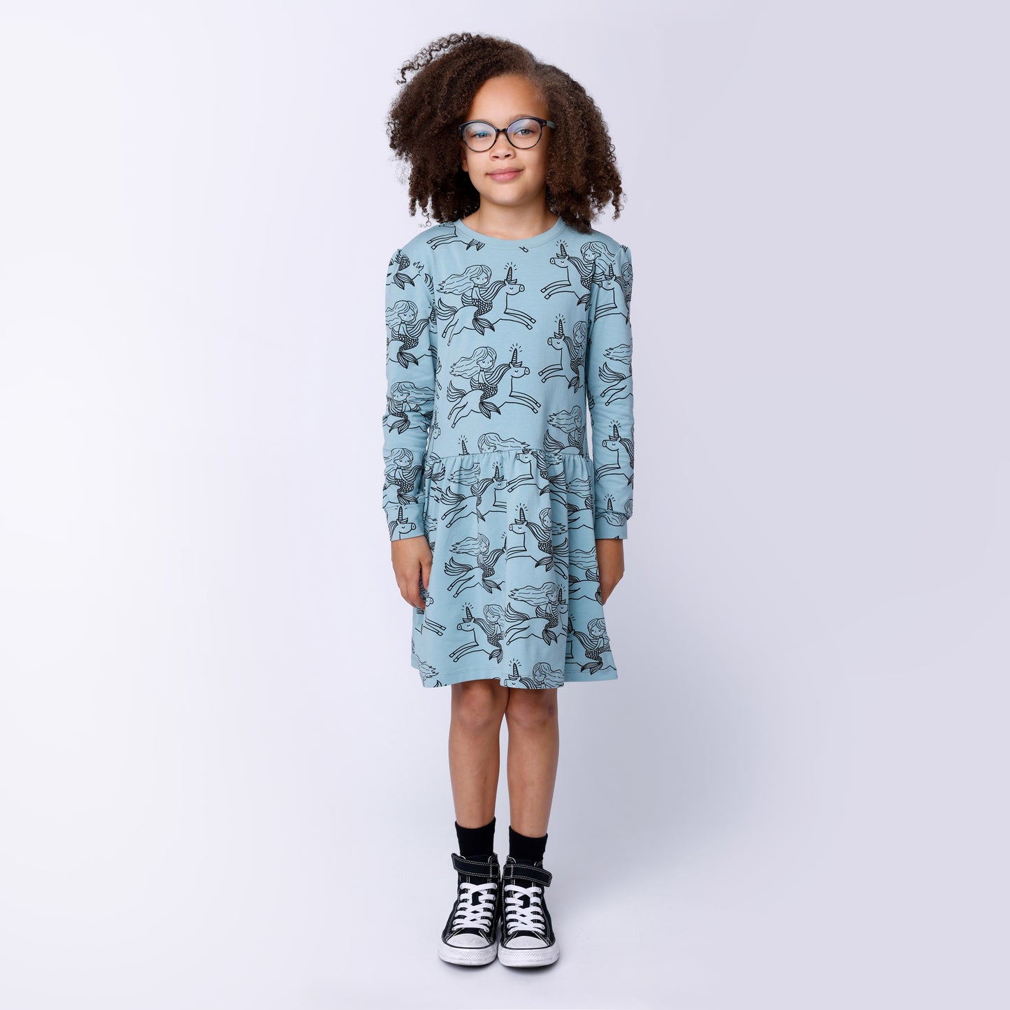 Minti - Mermaid and Unicorn Dress / Emerald