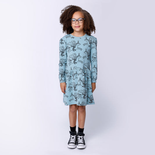 Minti - Mermaid and Unicorn Dress / Emerald