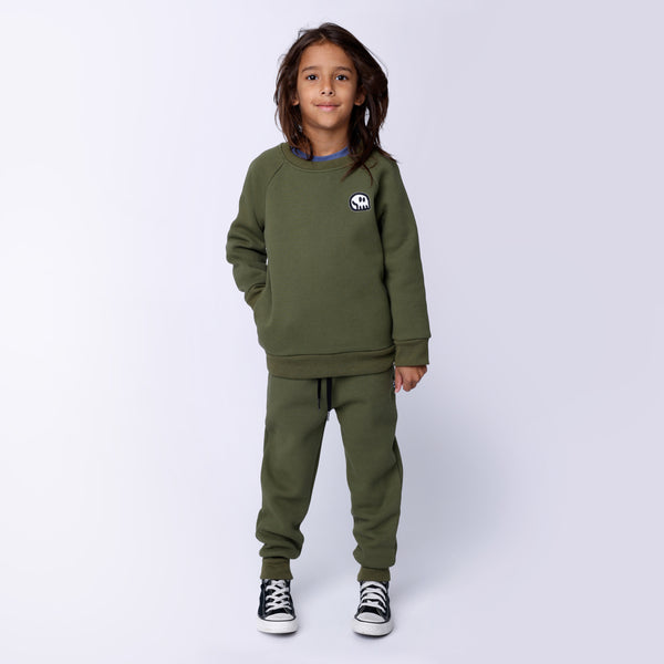 Minti - Furry Waffle Trackies / Khaki