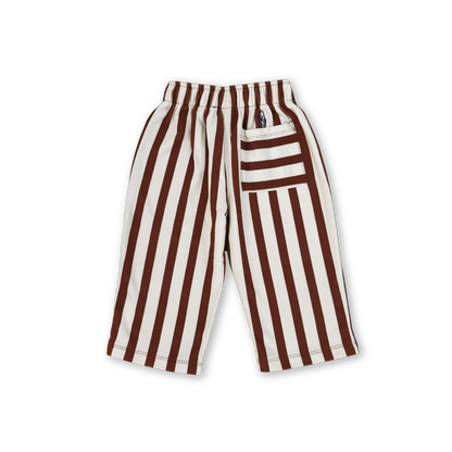 Grown Clothing - Organic French Terry Striped Pants / Maroon