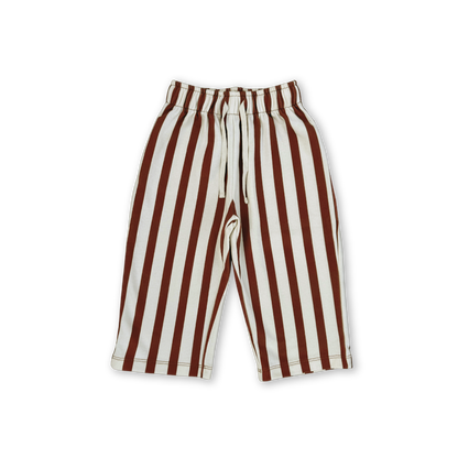 Grown Clothing - Organic French Terry Striped Pants / Maroon
